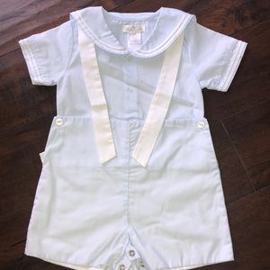 Baby Blue Sailor Suit Shortall